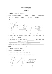 初中浙教版1.3平行线的判定课时作业