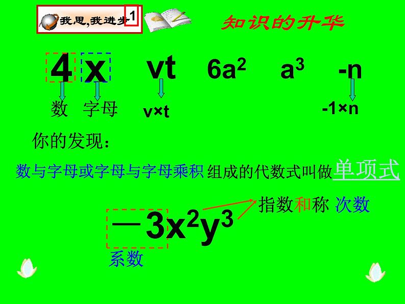 2020-2021学年人教版数学七年级上册2.1整式-单项式课件PPT05