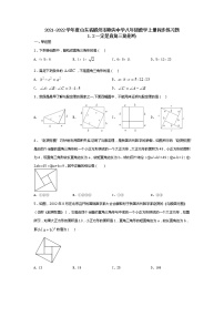 2021学年第一章 勾股定理2 一定是直角三角形吗复习练习题