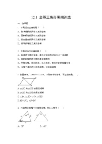 初中数学人教版八年级上册第十二章 全等三角形12.1 全等三角形当堂检测题