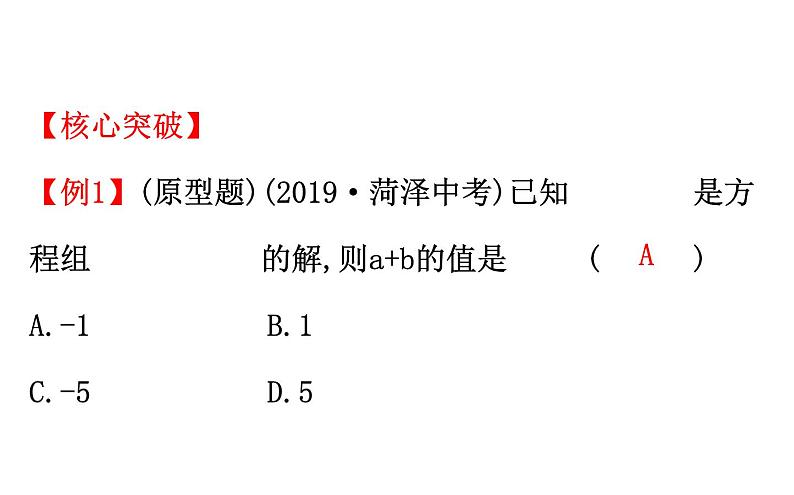 2021-2022学年人教版数学中考专题复习之二元一次方程组课件PPT第7页