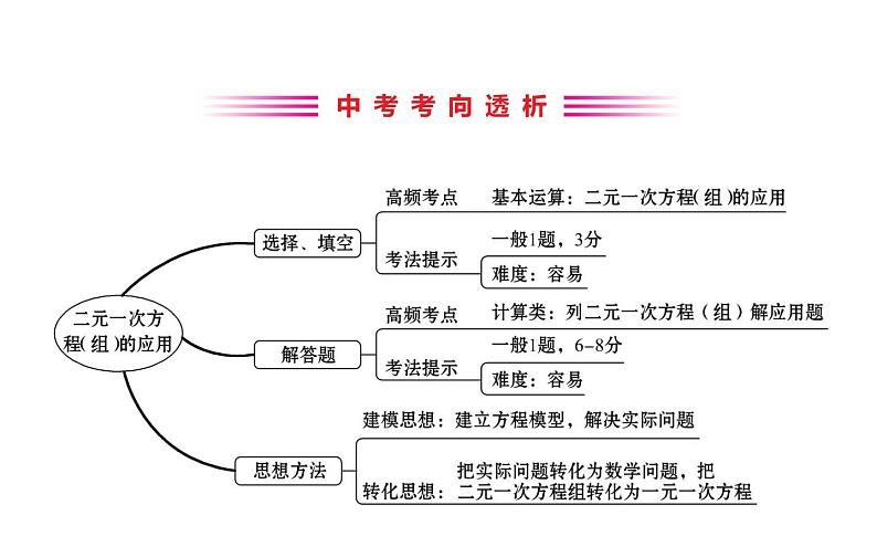 2021-2022学年人教版数学中考专题复习之二元一次方程(组)的应用课件PPT02