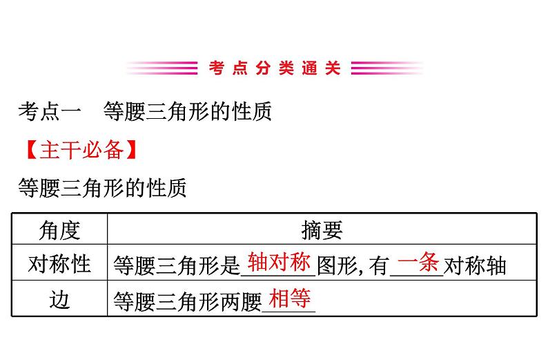 2021-2022学年人教版数学中考专题复习之等腰三角形课件PPT第3页