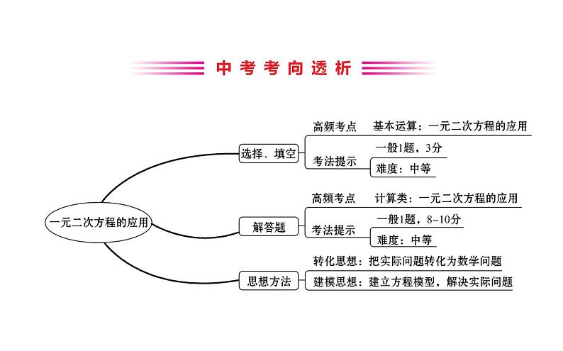 2021-2022学年人教版数学中考专题复习之一元二次方程的应用课件PPT第2页