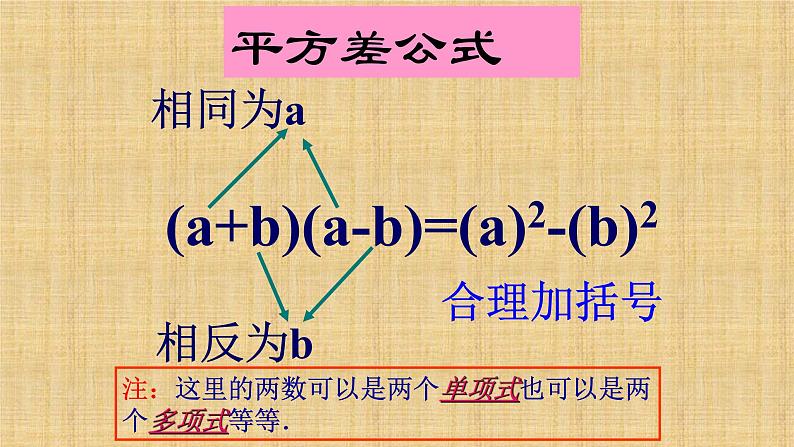 人教版八年级数学上册《平方差公式》公开课课件05