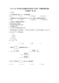 山东省滕州市蒋庄矿区中学下学期周周练八年级数学试题(第7周）