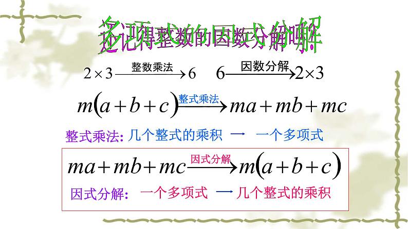 人教版八年级数学上册《提公因式法》课件第4页