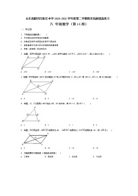山东省滕州市张汪中学下学期周末拓展提高练习八年级数学（第14周）