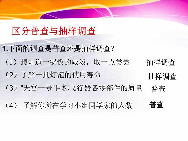 _6.2普查和抽样调查 课件2021-2022学年北师大版七年级数学 上册05