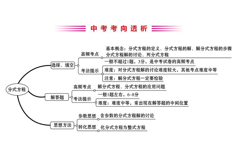 2021-2022学年人教版数学中考专题复习之分式方程课件PPT第2页