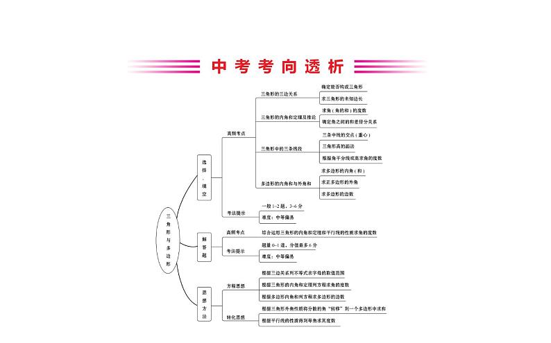 2021-2022学年人教版数学中考专题复习之三角形与多边形课件PPT02