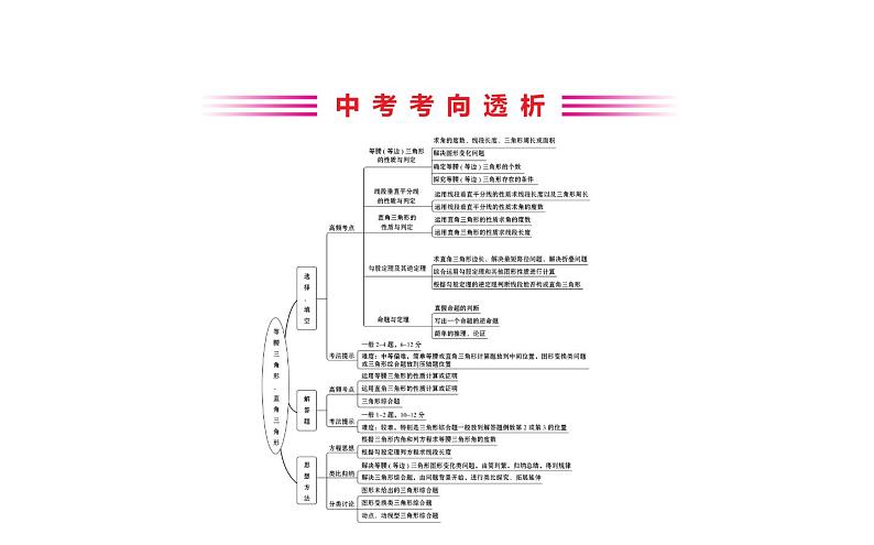 2021-2022学年人教版数学中考专题复习之等腰三角形、直角三角形课件PPT第2页