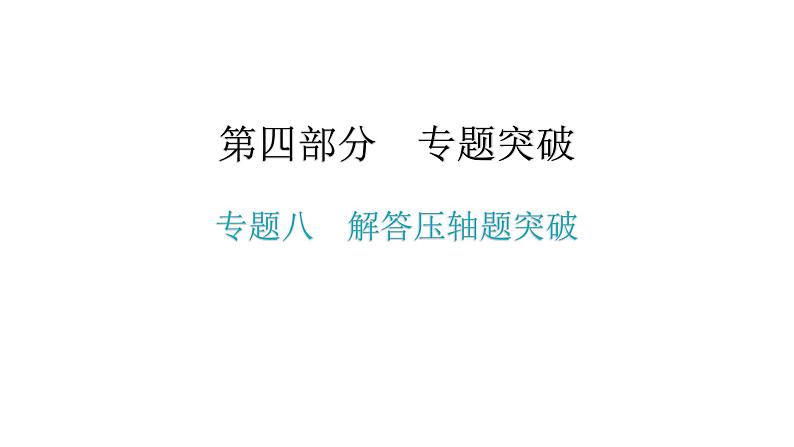 专题八  解答压轴题突破-2021年中考数学一轮复习考点突破课件01