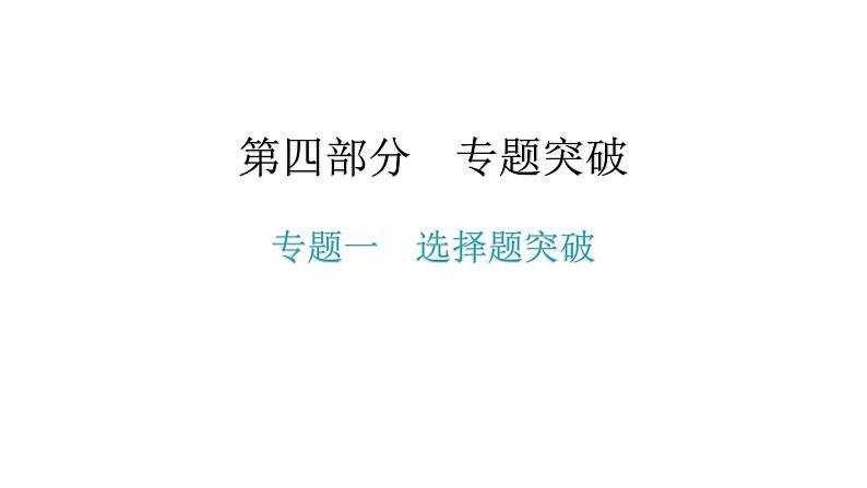 专题一  选择题突破-2021年中考数学一轮复习考点突破课件01