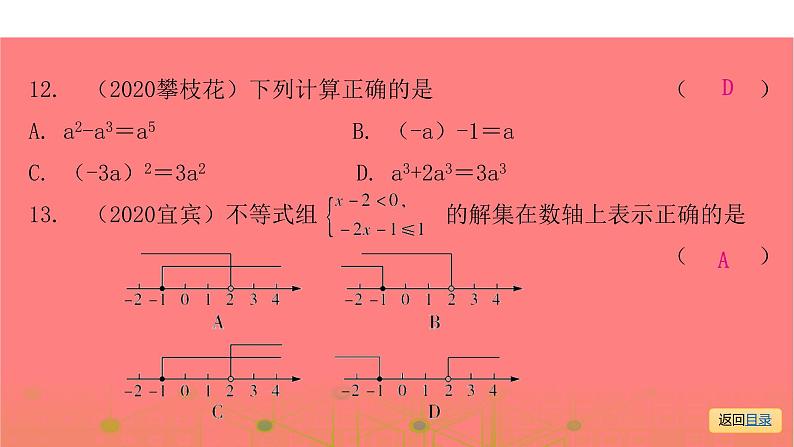 专题一  选择题突破-2021年中考数学一轮复习考点突破课件07