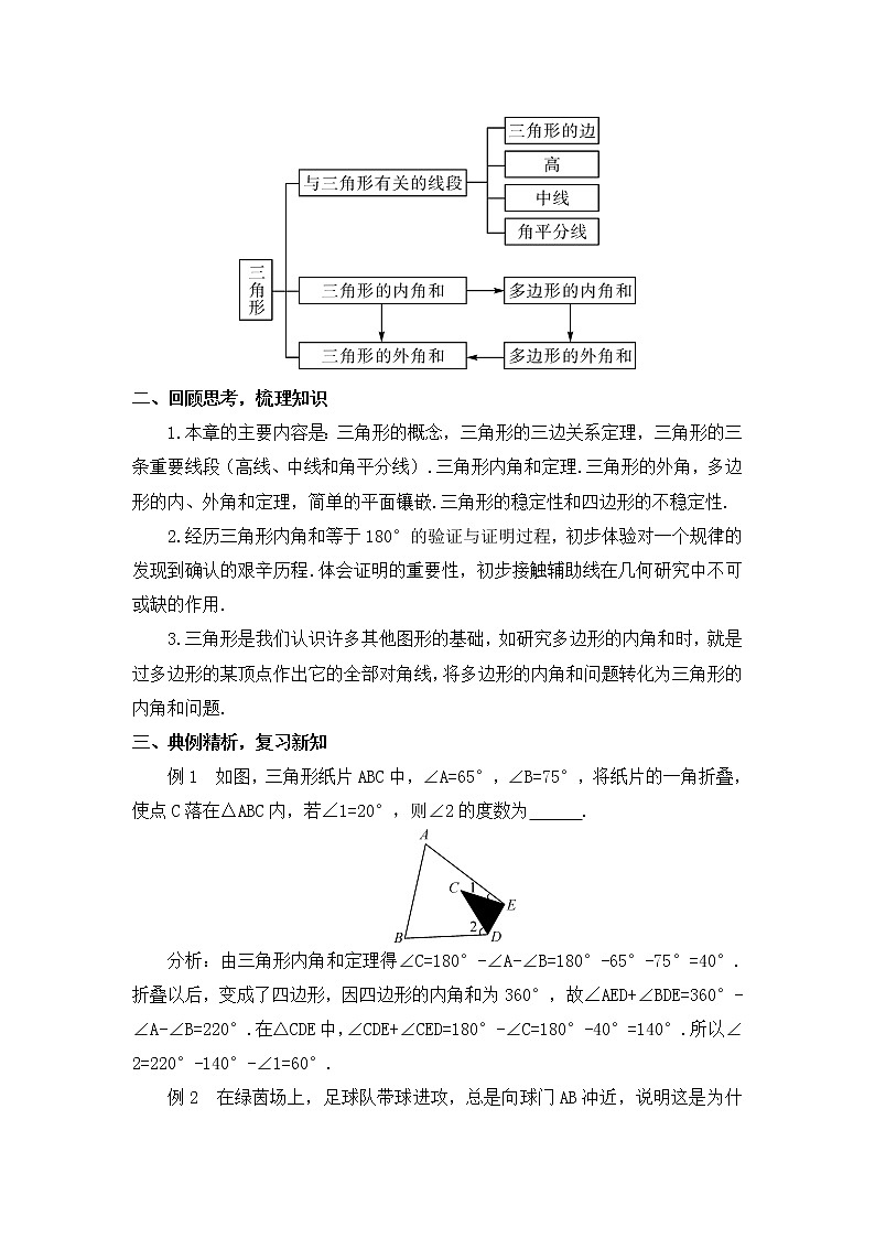 人教版八年级数学上册第11章三角形章末复习教案第2页