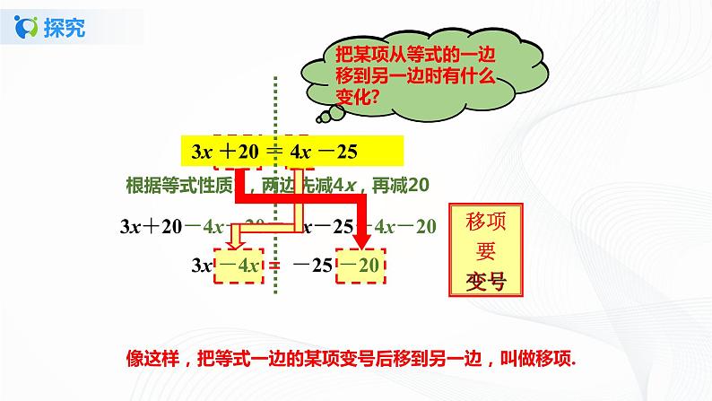 3.2  解一元一次方程——合并同类项与移项（2）课件+教案+课后练习题05