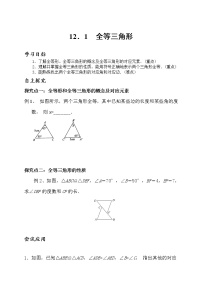 2020-2021学年12.1 全等三角形教案