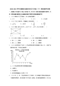 2020-2021学年安徽省芜湖市市区八年级（下）期末数学试卷