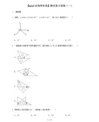 人教版七年级上册4.3.3 余角和补角综合训练题