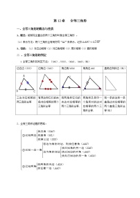 人教版八年级上册12.1 全等三角形课时训练