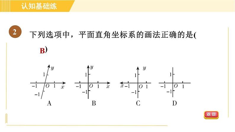 北师版八年级上册数学习题课件 第3章3.2.1平面直角坐标系04