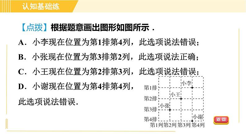 北师版八年级上册数学习题课件 第3章3.1确定位置第5页