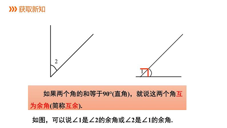 6.8余角和补角---同步课件 2021-2022学年浙教版数学七年级上册第4页