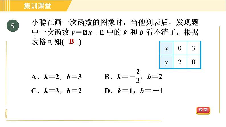 北师版八年级上册数学习题课件 第4章 集训课堂 测素质  一次函数的应用第8页