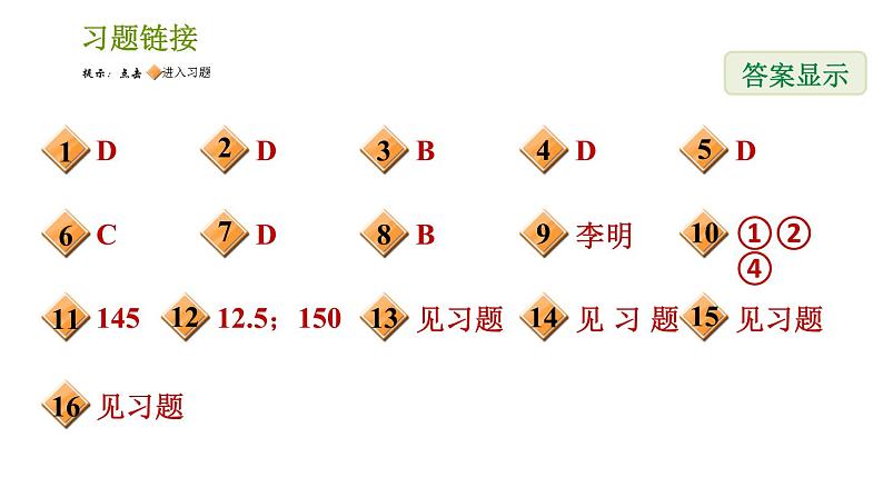 人教版七年级上册数学习题课件 期末提分练案 7.1 达标训练第2页