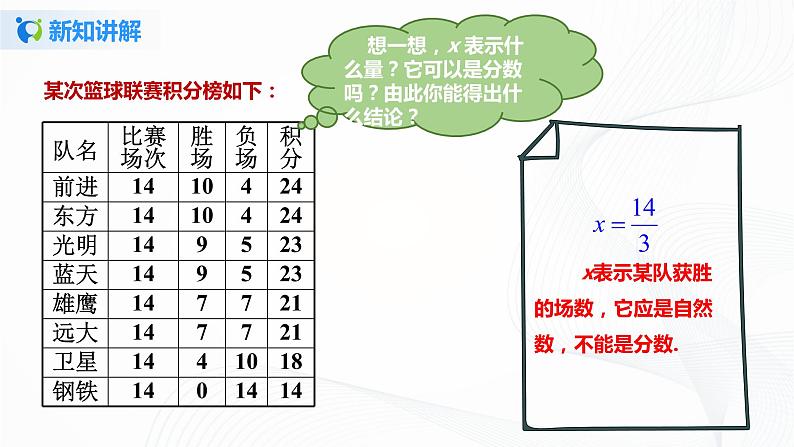 3.4.3  用一元一次方程解球赛积分问题 课件+教案+课后练习题08