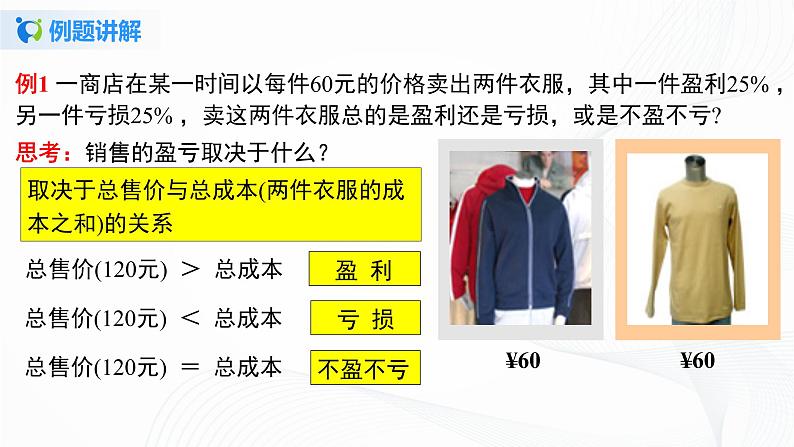 3.4.2  用一元一次方程解销售中的盈亏问题  课件+教案+课后练习05