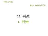 华师版七年级上册数学习题课件 第5章 5.2.1  平行线