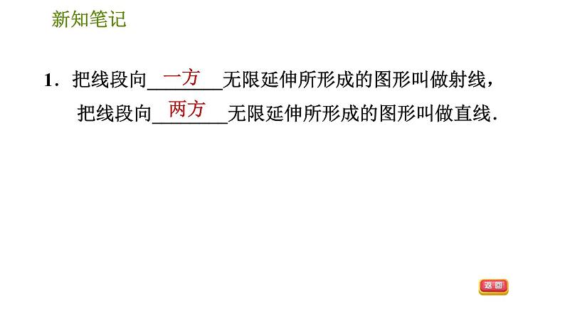 华师版七年级上册数学习题课件 第4章 4.5.1  点和线05