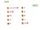 华师版七年级上册数学习题课件 第5章 5.2.2  平行线的判定