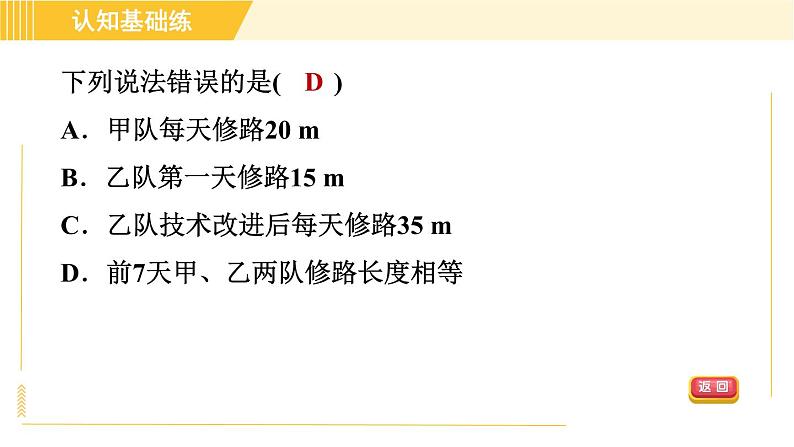 北师版八年级上册数学习题课件 第4章 4.4.3含两个一次函数(图象)的应用第4页