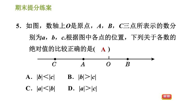 人教版七年级上册数学 期末提分练案 习题课件08