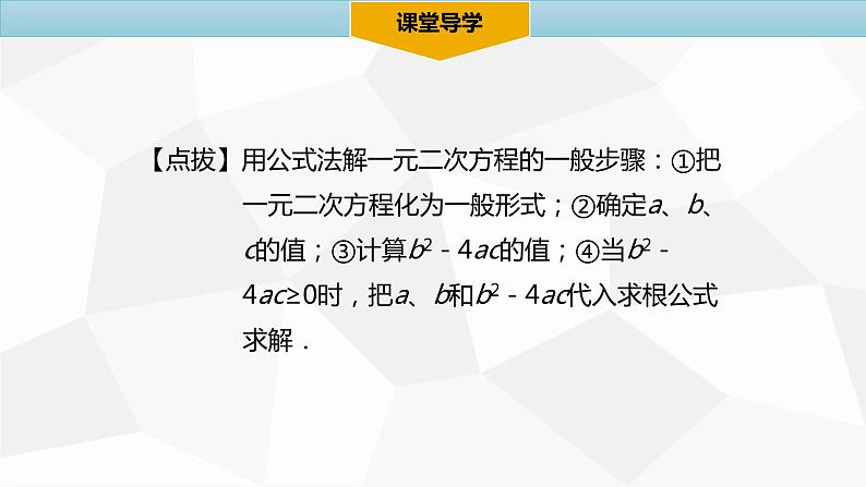 人教版九年级数学上册《公式法》课件第5页