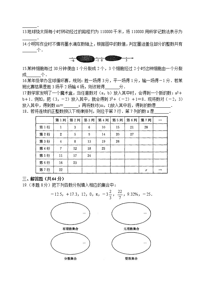 北师大版七年级上册第二章有理数《有理数》复习 学案02