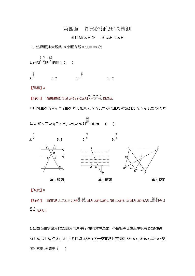 第四章 图形的相似 复习课件 +过关测试+真题演练01
