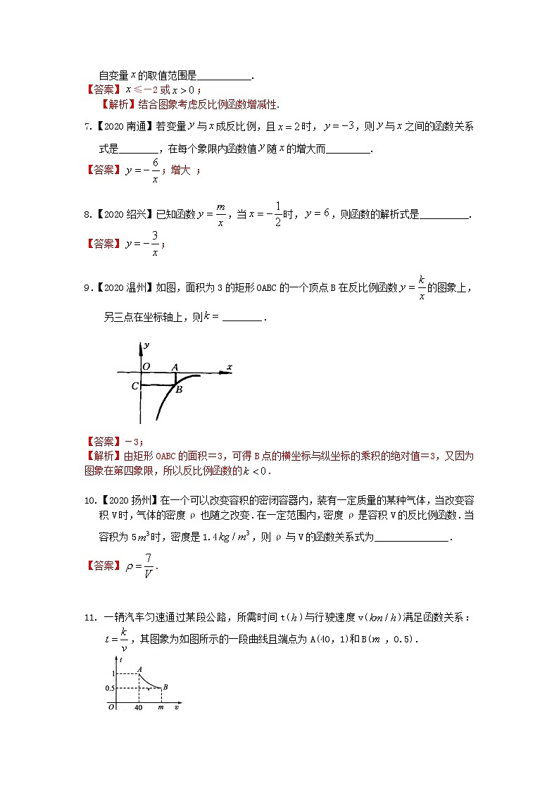 第六章 反比例函数【真题训练】（解析版）第2页