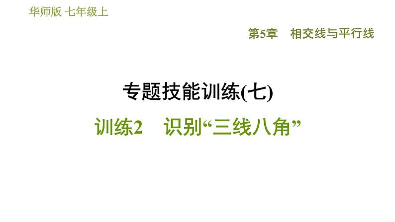 华师版七年级上册数学 第5章 习题课件01