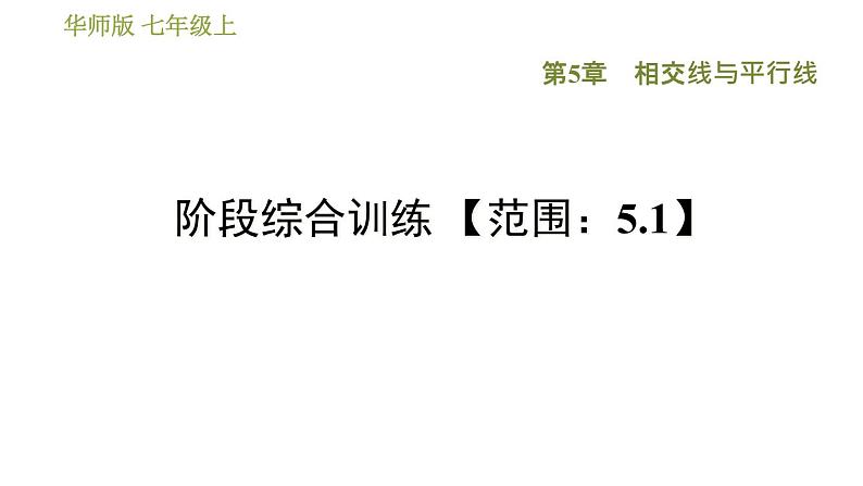 华师版七年级上册数学 第5章 习题课件01