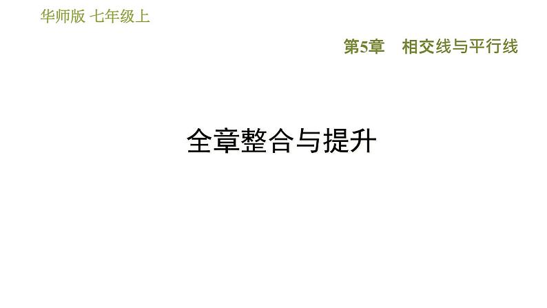 华师版七年级上册数学 第5章 习题课件01