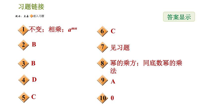 人教版八年级上册数学习题课件 第14章 14.1.2  幂的乘方第2页