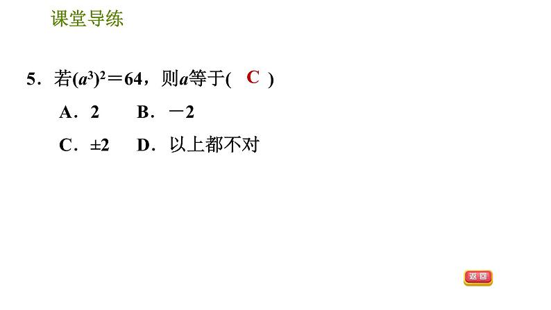 人教版八年级上册数学习题课件 第14章 14.1.2  幂的乘方第8页