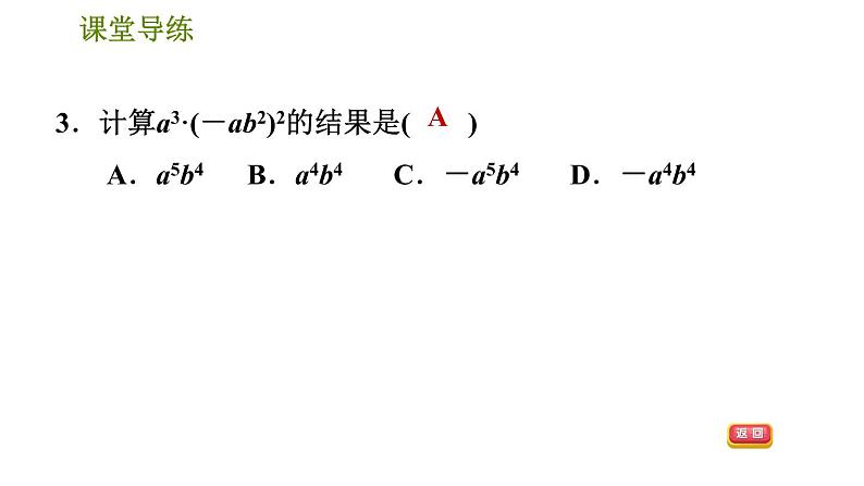 人教版八年级上册数学习题课件 第14章 14.1.3  积的乘方07