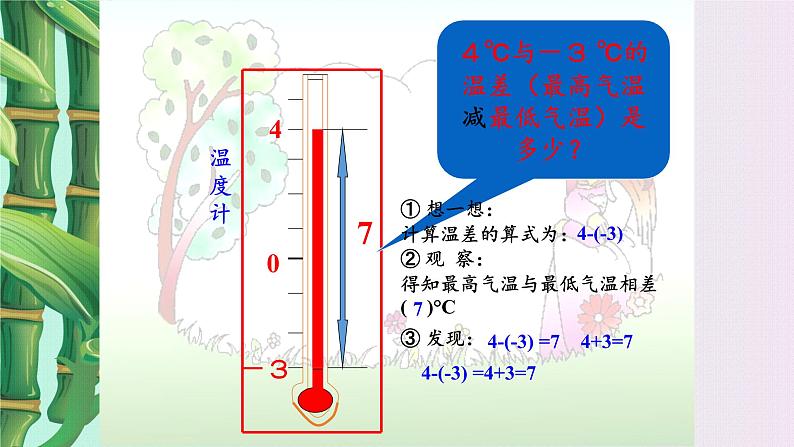 北京课改版七年级上册数学  有理数《有理数的减法》课件04