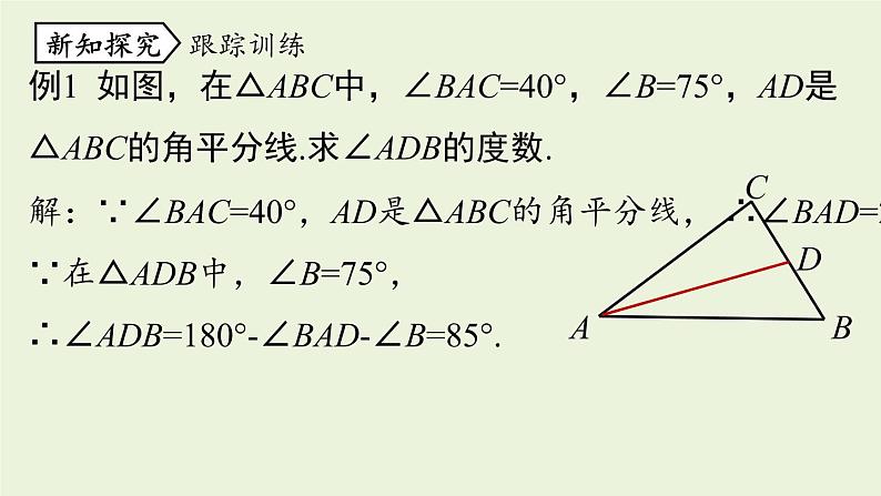 人教版八年级数学上册 11.2与三角形有关的角课时1 课件第8页