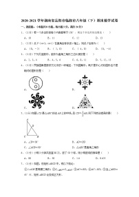 2020-2021学年湖南省岳阳市临湘市八年级（下）期末数学试卷